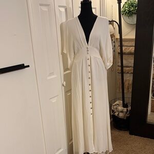 Showpo Cream Maxi Dress